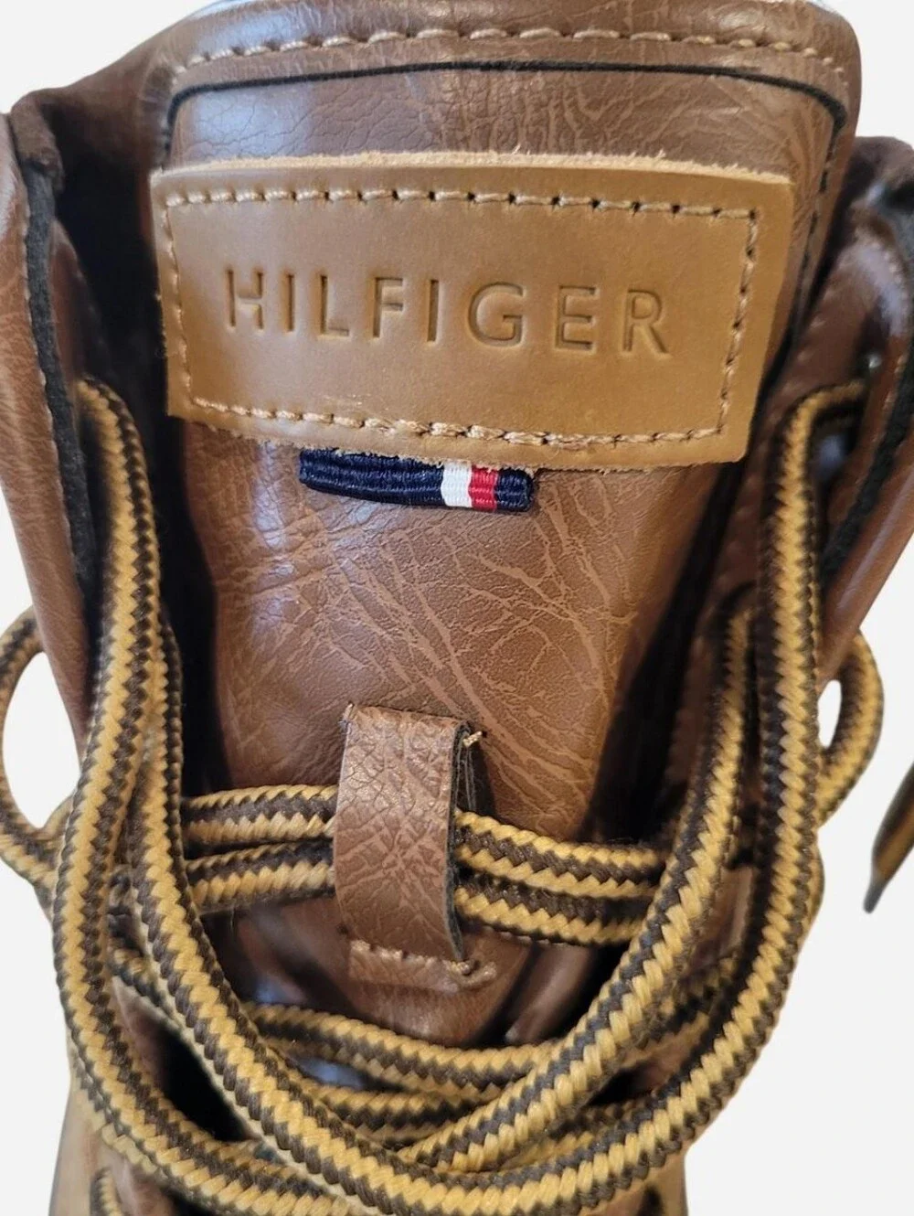 Tommy Hilfiger Men's Brown Leather Casual Boots - Size US 8